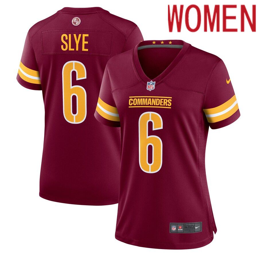 Women Washington Commanders #6 Joey Slye Nike Burgundy Game Player NFL Jersey->women nfl jersey->Women Jersey